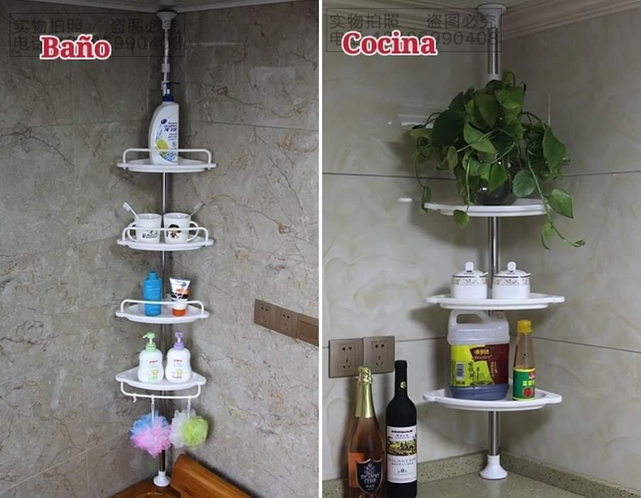 Esquinero organizador de baño